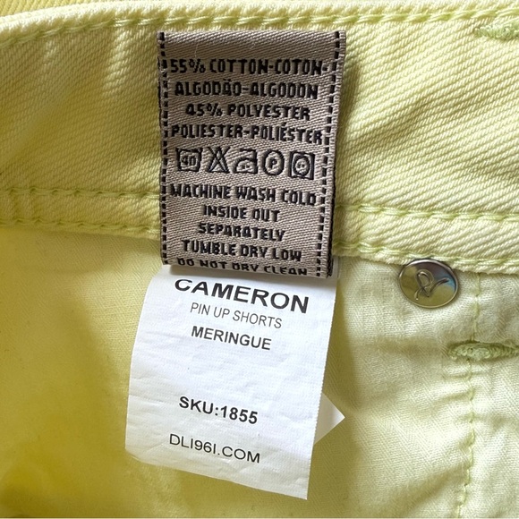 New DL1961 Cameron Pin Up Shorts in Meringue Yellow | Size 30 - Picture 10 of 14